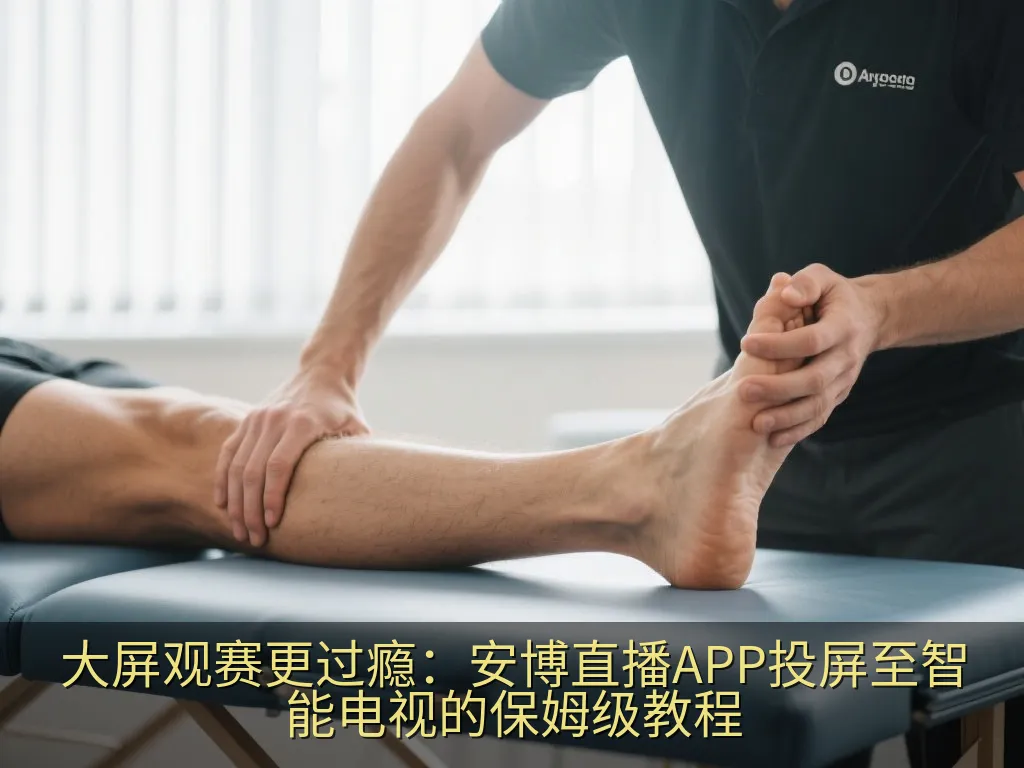 手持智能手机,手指正在轻触屏幕上的投屏按钮,背景是模糊的客厅电视屏幕